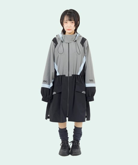 nonoyamaaki/ののやまあき　安全撥水ロングパーカー（ブラック）
