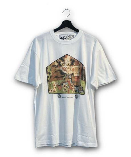うぃじゃぼーど　UB142　猫祭りＴシャツ(ホワイト)