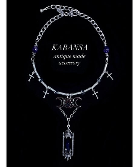 KARANSA/カランサ　KN-576《シャトーキャンドル・トリプルムーン》 天然石ネックレス