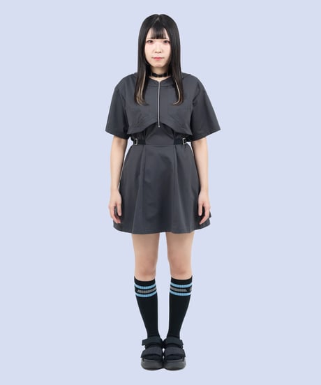 nonoyamaaki/ののやまあき　LIFESAVEミニワンピース（ブラック）