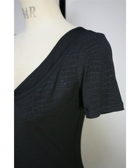 PRESENCE！/プレゼンス　261A134C　アシメトリー半袖Tシャツ