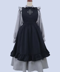 nonoyamaaki/ののやまあき　保健室エプロン(ブラック)