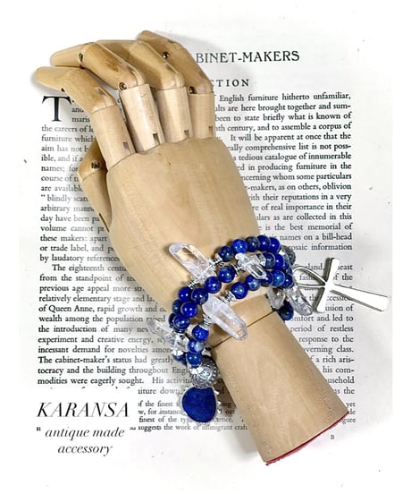 KARANSA/カランサ　KV-35《イシスのンク・ラピスラズリ＆水晶 天然石ブレスレット