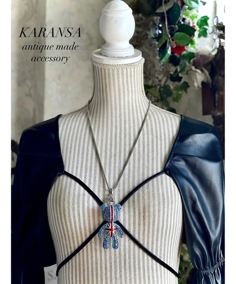 KARANSA/カランサ　KN-549《ブリティッシュベア・アスコットタイ》 シルク製アスコットタイ＆ ネックレス＆ブローチ3way