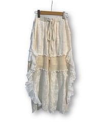 mother's made/マザーズメイド　605504 白レースパッチワークフリルパンツ