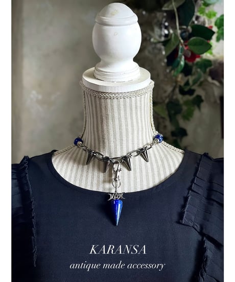 KARANSA/カランサ　KN-568 《ジハードペンタクル・ラピス》 ロングバージョン 天然石ネックレス3way