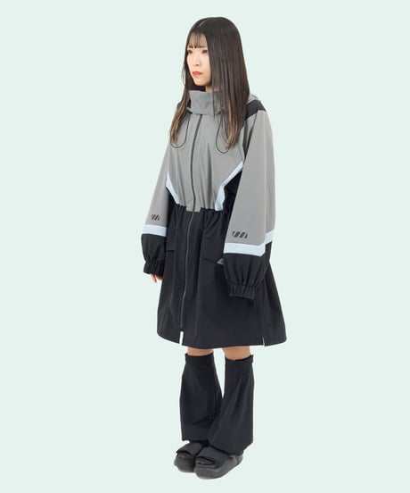 nonoyamaaki/ののやまあき　安全撥水ロングパーカー（ブラック）