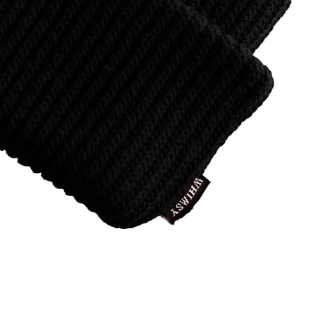 WHIMSY FINE GARGE BEANIE - BLACK