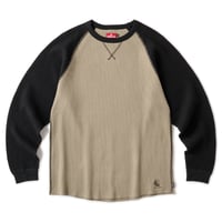 HELLRAZOR WAFFLE L/S SHIRT - BLACK/ARMY GREEN