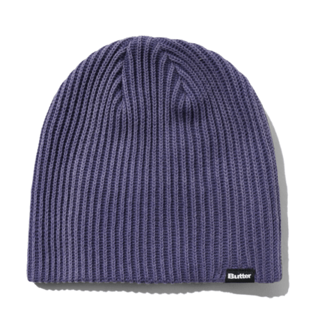 BUTTERGOODS RIBBED SKULLY BEANIE - PURPLE