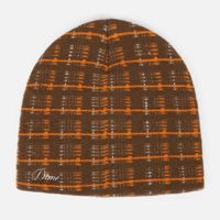 DIME SUPER PLAID SKULLY BEANIE - BROWN MULTI