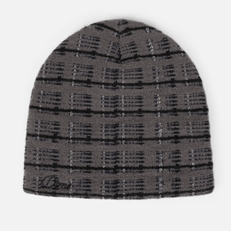 DIME SUPER PLAID SKULLY BEANIE - CHARCOAL MULTI
