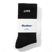 BUTTERGOODS 3-PACKBASIC SOCKS - BLACK