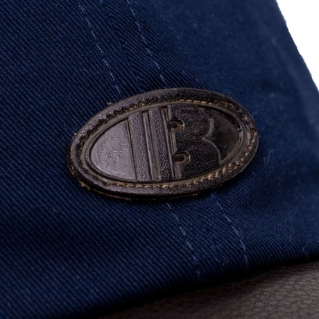 INTERBREED FIELDING LETHER CAP - NAVY