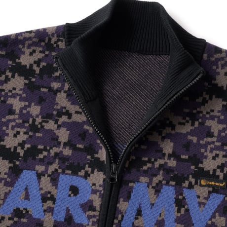 HELLRAZOR ARMY ZIP SWEATER - BLACK