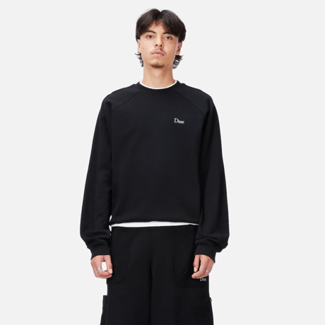 DIME REVERSED FRENCH TERRY CREWNECK - BLACK
