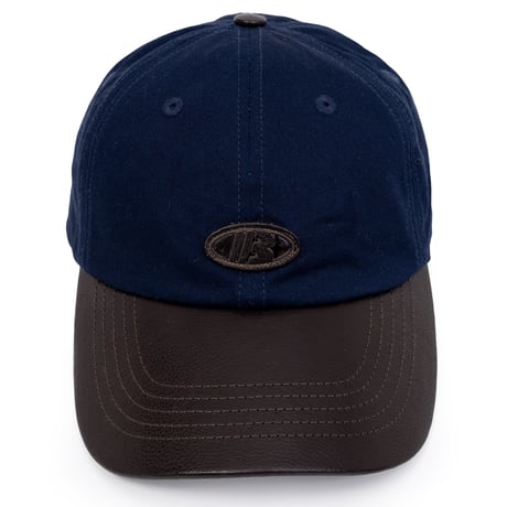 INTERBREED FIELDING LETHER CAP - NAVY