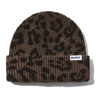 BUTTERGOODS DISTRESS WAFFLE BEANIE - LEOPARD