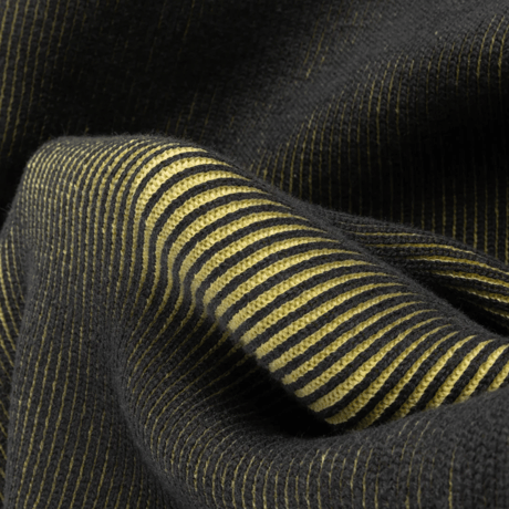 DIME PRINTED RIB SWEATER - BLACK/YELLOW
