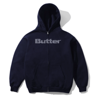 BUTTERGOODS STARS ZIP THRU HOOD - NAVY
