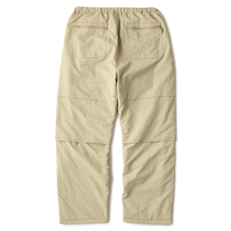 HELLRAZOR COLLEGE LOGO NYLON PANTS with VENTILATION - BEIGE