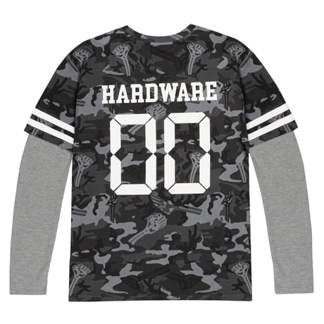 HARDIES HARDWEAR THERMAL TEE -GREY CAMO