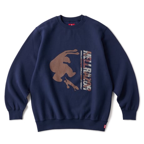 HELLRAZOR STILL SKATE CREWNECK - NAVY