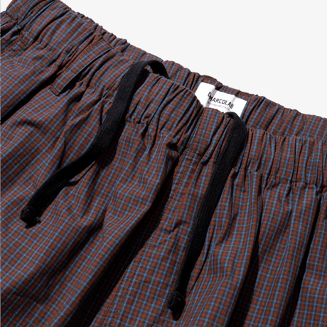 DEMARCOLAB  PLAID JUMBO SHORTS - CRIMSON