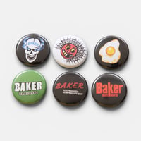 BAKER ANY QUESTIONS BUTTON 6PACK