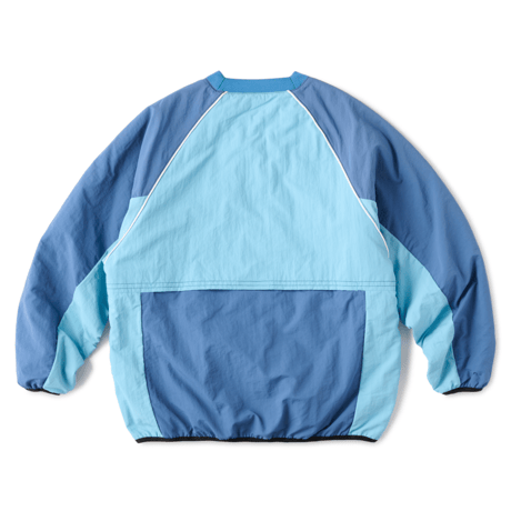 HELLRAZOR COLLEGE LOGO NYLON PULLOVER JACKET with VENTILATION - SLATE