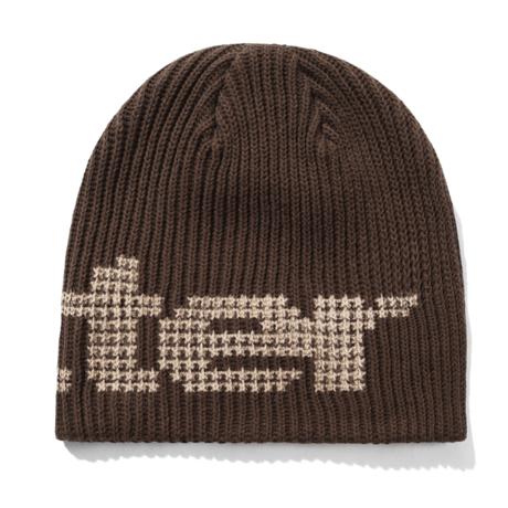 BUTTERGOODS STARS SKULLY BEANIE - DARK BROWN