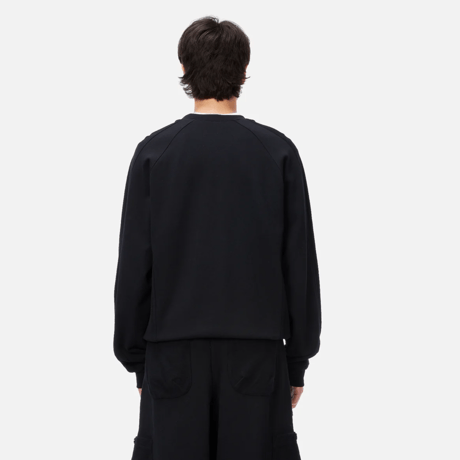 DIME REVERSED FRENCH TERRY CREWNECK - BLACK