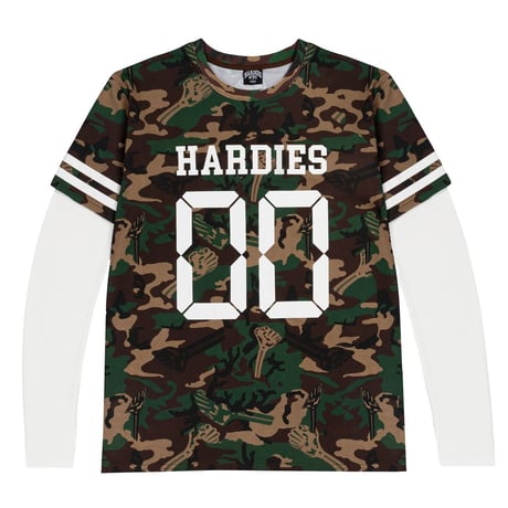 HARDIES HARDWEAR THERMAL TEE - GREEN CAMO