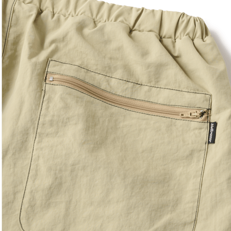 HELLRAZOR COLLEGE LOGO NYLON PANTS with VENTILATION - BEIGE