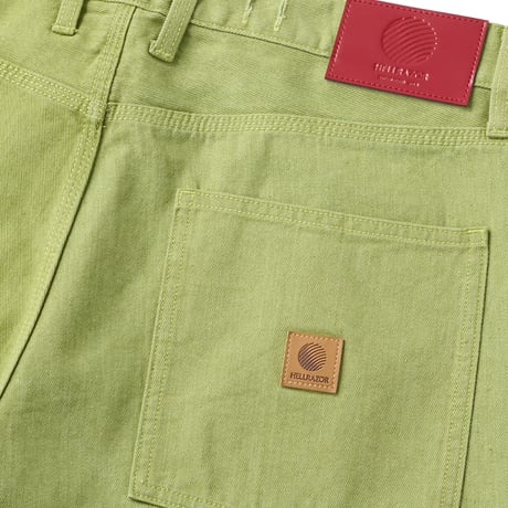 HELLRAZOR BAGGIE COLOR DENIM PANTS - PISTACHIO