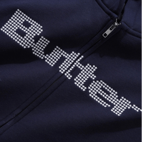 BUTTERGOODS STARS ZIP THRU HOOD - NAVY