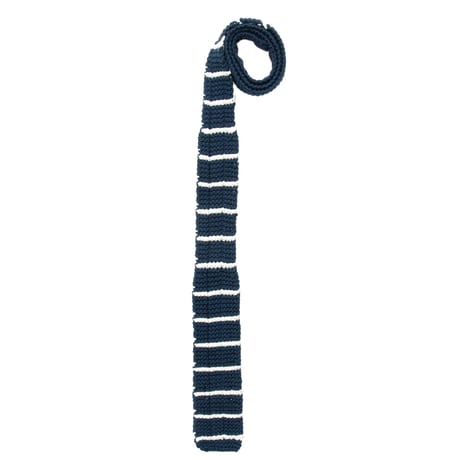 WHIMSY HAND KNITTED TIE - NAVY