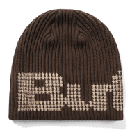 BUTTERGOODS STARS SKULLY BEANIE - DARK BROWN