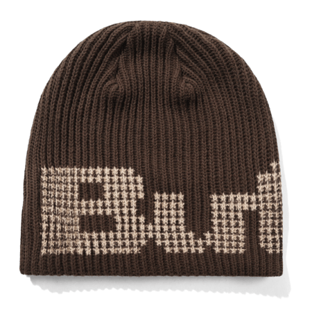 BUTTERGOODS STARS SKULLY BEANIE - DARK BROWN