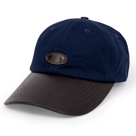 INTERBREED FIELDING LETHER CAP - NAVY