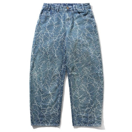 BUTTERGOODS THORN CAMO WIDECUT DENIM - W,INDIGO