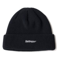HELLRAZOR SMALL TM LOGO COTTON BEANIE - BLACK