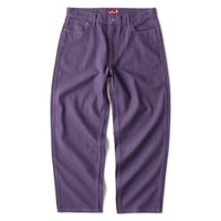 HELLRAZOR BAGGIE COLOR DENIM PANTS - DEEP PURPLE