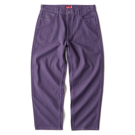 HELLRAZOR BAGGIE COLOR DENIM PANTS - DEEP PURPLE
