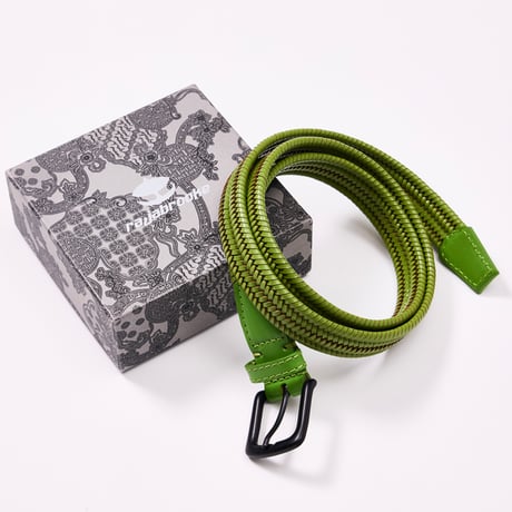 RAJABROOKE STRETCH BELT - L.T.HIJAU SNAKE