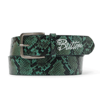BUTTERGOODS SNAKESKIN BELT  - GREEN