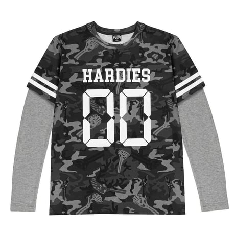 HARDIES HARDWEAR THERMAL TEE -GREY CAMO
