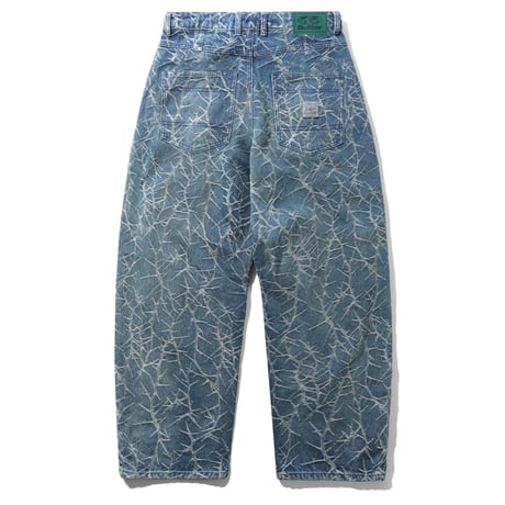 BUTTERGOODS THORN CAMO WIDECUT DENIM - W,INDIGO