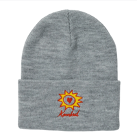 KROOKED SUN HEART BEANIE - H,GREY