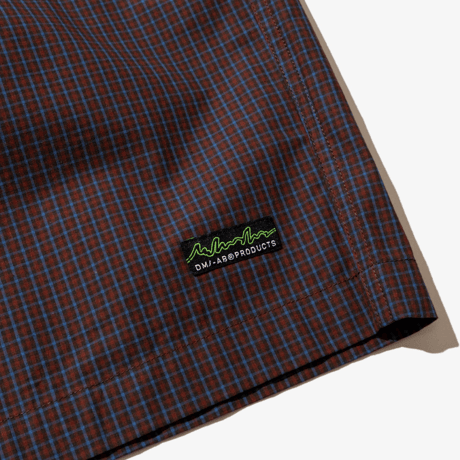 DEMARCOLAB  PLAID JUMBO SHORTS - CRIMSON